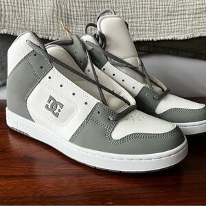 Men’s DC Manteca High-Top Sneakers in Gray and White